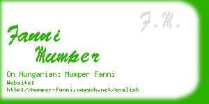 fanni mumper business card